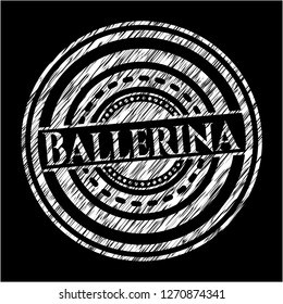 Ballerina on chalkboard