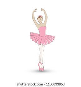 Ballerina on white background