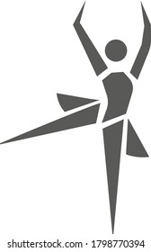 Ballerina on a white background. Vector illustration.