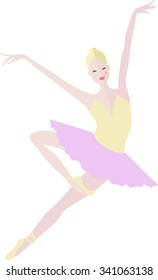 Ballerina in pink .