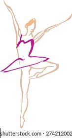 Ballerina in a pink tutu.
