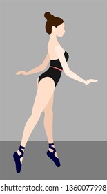 Ballerina in pointe shoes