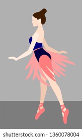 Ballerina in pointe shoes