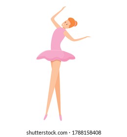 Ballerina practice icon. Cartoon of ballerina practice vector icon for web design isolated on white background