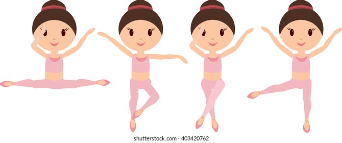 ballerina set on a white background