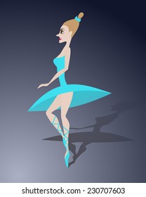 Ballerina with shadow