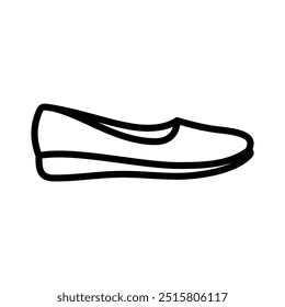 ballerina shoes icon line vector design in trendy style