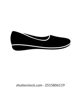 ballerina shoes icon solid vector design in trendy style