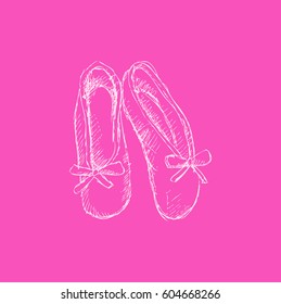  Ballerina shoes in sketch style