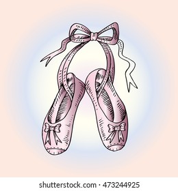 Ballerina shoes. Sketchy style.