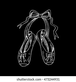 Ballerina shoes. Sketchy style.