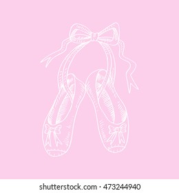 Ballerina shoes. Sketchy style.