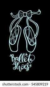 Ballerina shoes. Sketchy style.