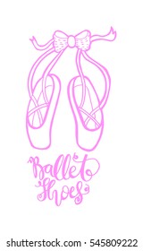 Ballerina shoes. Sketchy style.