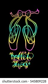 Ballerina shoes. Sketchy style.
