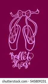 Ballerina shoes. Sketchy style.