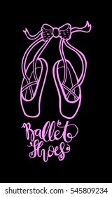 Ballerina shoes. Sketchy style.