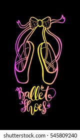 Ballerina shoes. Sketchy style.