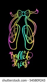 Ballerina shoes. Sketchy style.