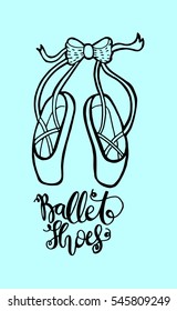 Ballerina shoes. Sketchy style.