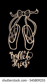 Ballerina shoes. Sketchy style.