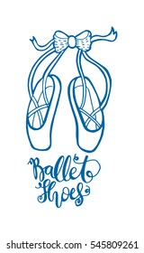 Ballerina shoes. Sketchy style.