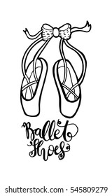 Ballerina shoes. Sketchy style.