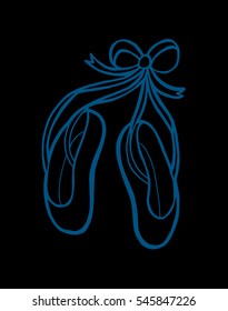 Ballerina shoes. Sketchy style,