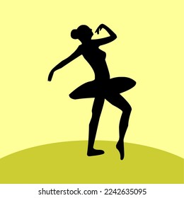 ballerina silhouette. ballet dancer silhouette with various movements. unique and interesting ballet dancer vector.