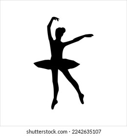 ballerina silhouette. ballet dancer silhouette with various movements. unique and interesting ballet dancer vector.