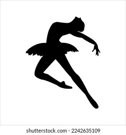 ballerina silhouette. ballet dancer silhouette with various movements. unique and interesting ballet dancer vector.