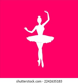 ballerina silhouette. ballet dancer silhouette with various movements. unique and interesting ballet dancer vector.