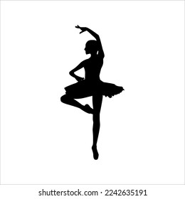 ballerina silhouette. ballet dancer silhouette with various movements. unique and interesting ballet dancer vector.