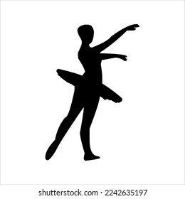 ballerina silhouette. ballet dancer silhouette with various movements. unique and interesting ballet dancer vector.