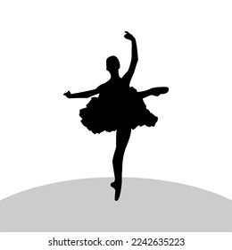 ballerina silhouette. ballet dancer silhouette with various movements. unique and interesting ballet dancer vector.