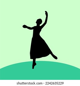 ballerina silhouette. ballet dancer silhouette with various movements. unique and interesting ballet dancer vector.