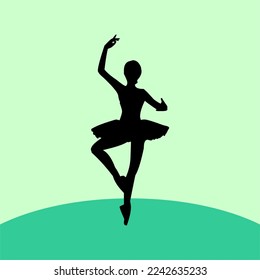 ballerina silhouette. ballet dancer silhouette with various movements. unique and interesting ballet dancer vector.