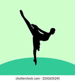 ballerina silhouette. ballet dancer silhouette with various movements. unique and interesting ballet dancer vector.