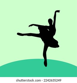 ballerina silhouette. ballet dancer silhouette with various movements. unique and interesting ballet dancer vector.