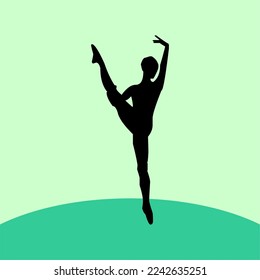 ballerina silhouette. ballet dancer silhouette with various movements. unique and interesting ballet dancer vector.