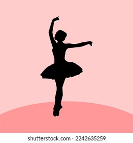 ballerina silhouette. ballet dancer silhouette with various movements. unique and interesting ballet dancer vector.