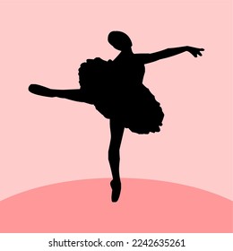 ballerina silhouette. ballet dancer silhouette with various movements. unique and interesting ballet dancer vector.