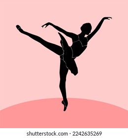 ballerina silhouette. ballet dancer silhouette with various movements. unique and interesting ballet dancer vector.