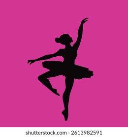 Ballerina Silhouette (Black) - Kids

A graceful and timeless black silhouette of a young ballerina captured in mid-dance, evoking the elegance and fluidity of ballet.