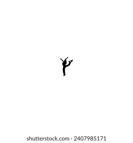 Ballerina silhouette Dancers are isolated on a white background. Vector female ballet dancers. Group people dancing silhouette set. Figure happy active young men and women simple cartoon collection