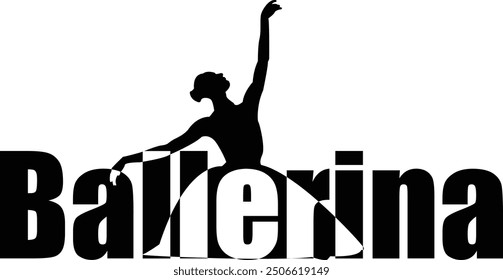 Ballerina Silhouette - Elegant Ballerina Dance Silhouette Artwork	
