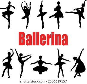 Ballerina Silhouette - Elegant Ballerina Dance Silhouette Artwork	
