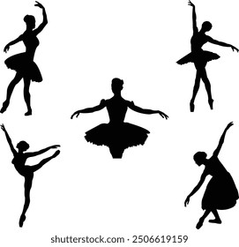 Ballerina Silhouette - Elegant Ballerina Dance Silhouette Artwork	
