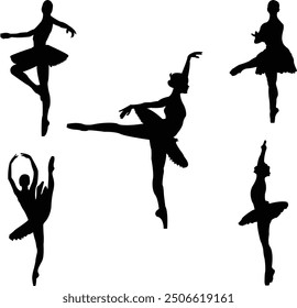 Ballerina Silhouette - Elegant Ballerina Dance Silhouette Artwork	
