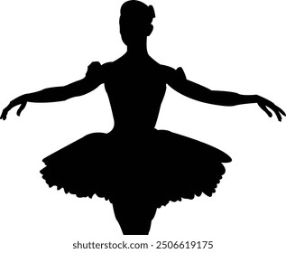 Ballerina Silhouette - Elegant Ballerina Dance Silhouette Artwork	
